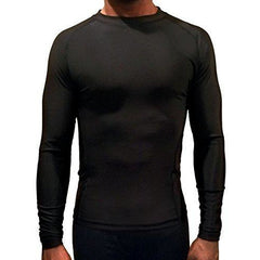 Black Long Sleeve Rashguard Compression Shirt | featuring UnderArm Mesh Cooling Panels - OPTIMAL HUMAN