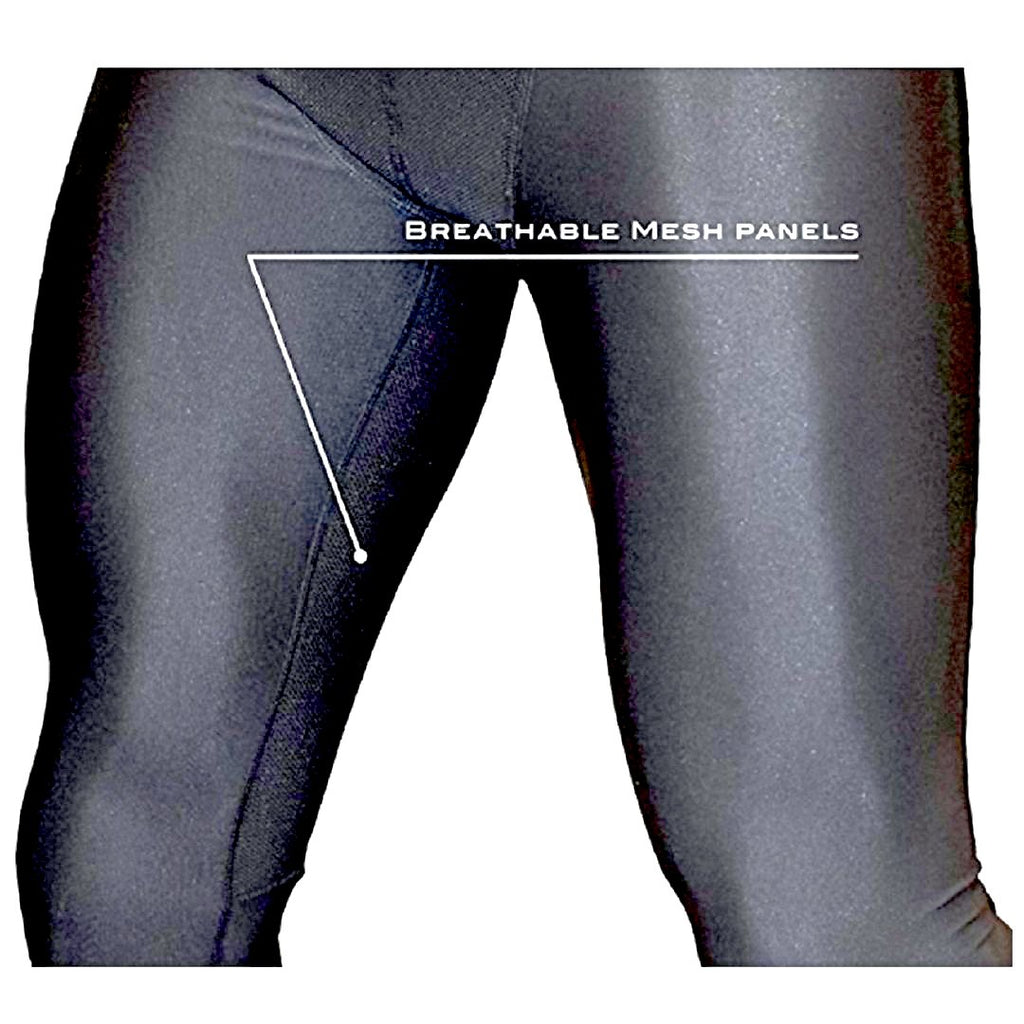 Athletic Compression Pants | Spats with Groin Mesh Cooling Panels - OPTIMAL HUMAN